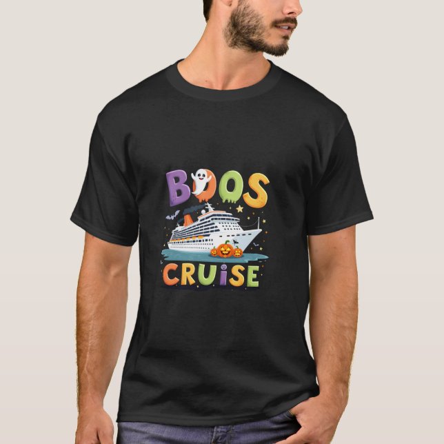 Spooky Halloween Boos Cruise Squad Matching Family T-Shirt (Front)