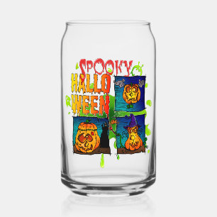 Spooky Halloween Can Glass