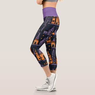 Spooky Halloween Capri Leggings