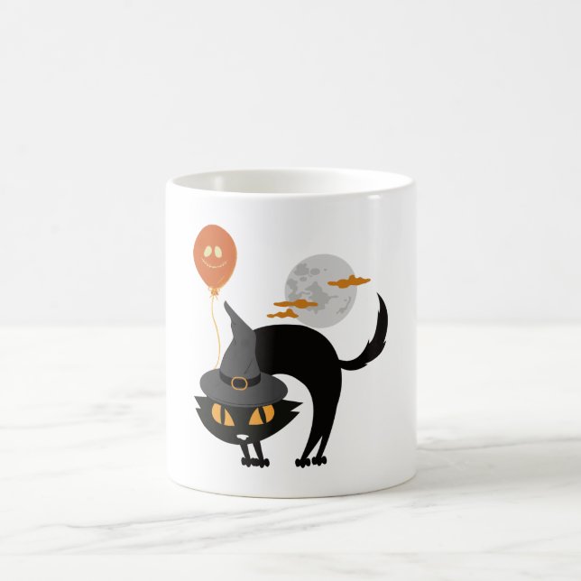 Spooky Halloween Cat                  Coffee Mug (Center)