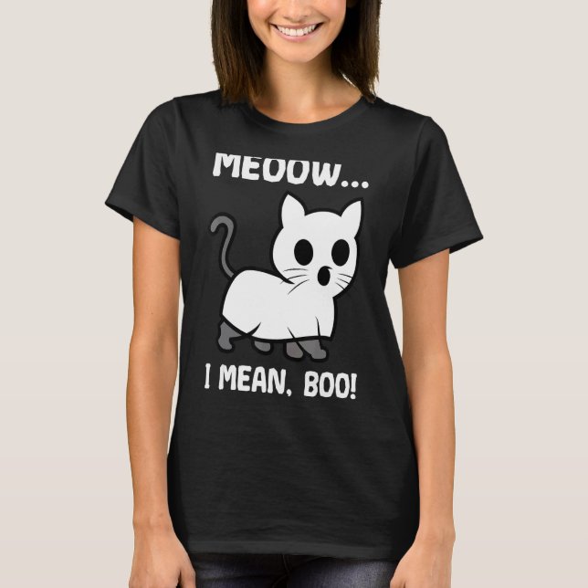 Spooky Halloween cat T-Shirt (Front)