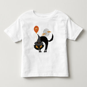 Spooky Halloween Cat Toddler T-shirt