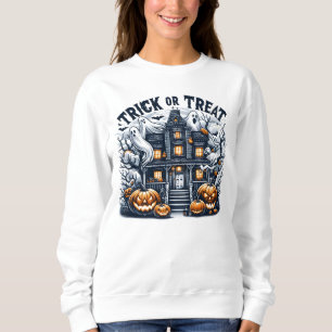Spooky Halloween celebration at a haunted house Sweatshirt