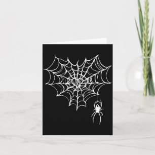 Spooky Halloween Costume Heart Love Spider Web Men Card