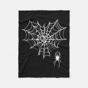 Spooky Halloween Costume Heart Love Spider Web Men Fleece Blanket
