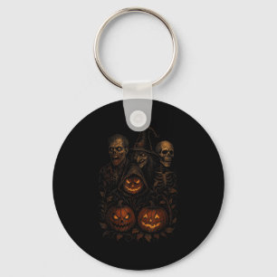 Spooky Halloween Creepy Pumpkin Scary Witch Zombie Keychain