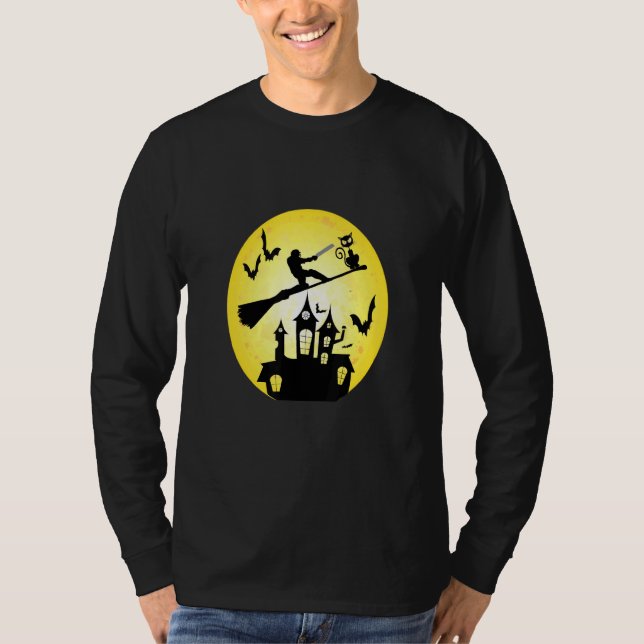 Spooky Halloween Cricket T-Shirt (Front)