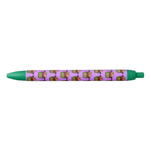Spooky Halloween Cupcake   Black Ink Pen