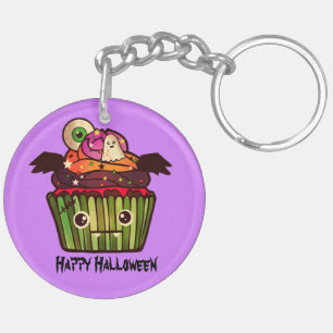 Spooky Halloween Cupcake Keychain