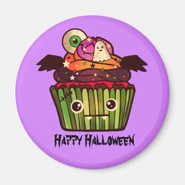 Spooky Halloween Cupcake  Magnet (Front)