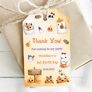Spooky Halloween Cute Ghost Thank You  Gift Tags