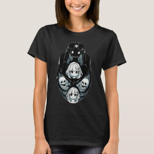 Spooky Halloween Dark Art Monster Skull T-Shirt