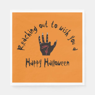 Spooky Halloween Dead Hand Napkin