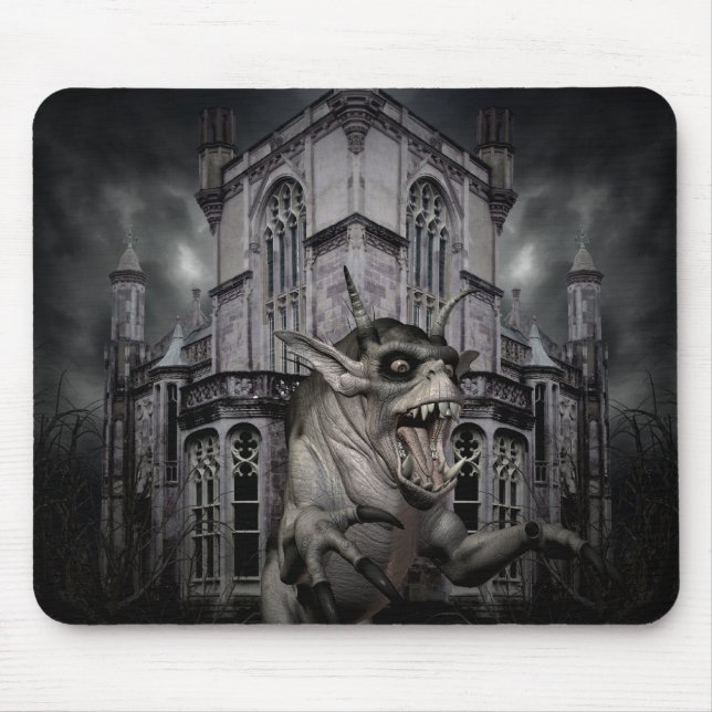 Spooky Halloween demon Mouse Pad (Front)
