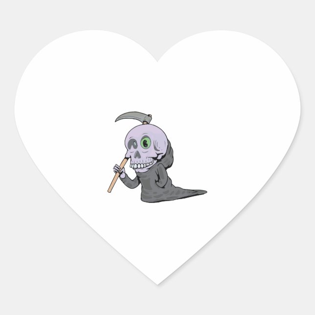Spooky Halloween design Heart Sticker (Front)