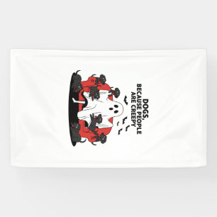 Spooky Halloween Dog Spooky Ghost 23 Banner