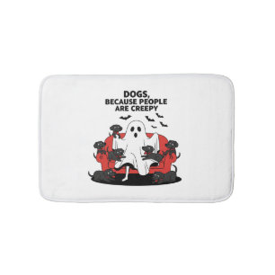 Spooky Halloween Dog Spooky Ghost 23 Bath Mat