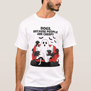 Spooky Halloween Dog Spooky Ghost 23 T-Shirt