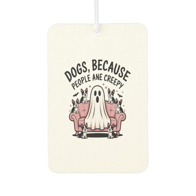 Spooky Halloween Dog Spooky Ghost Air Freshener (Front)