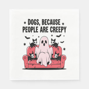 Spooky Halloween Dog Spooky Ghost Png 2 Napkin