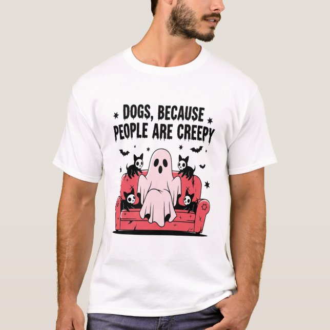 Spooky Halloween Dog Spooky Ghost Png 2 T-Shirt (Front)