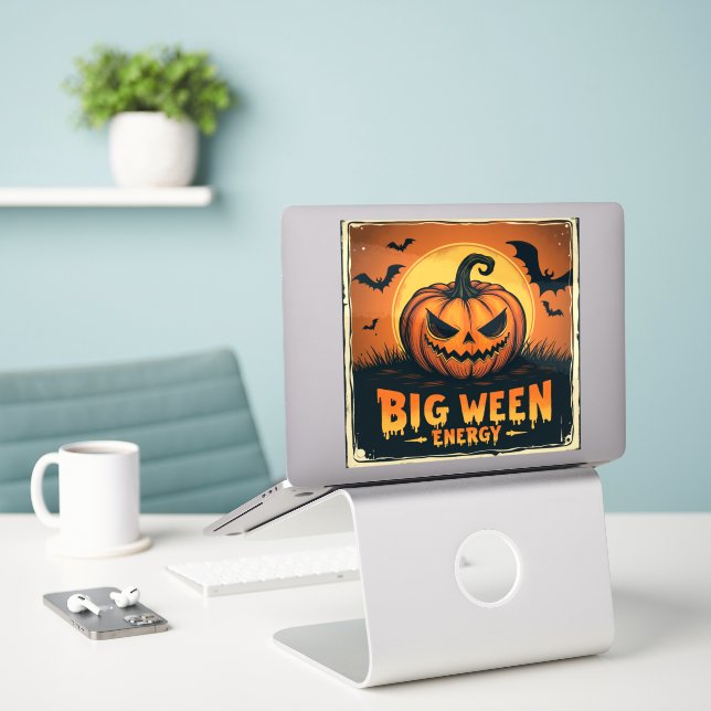 "Spooky Halloween Energy Drink | Big Ween Vintage  (Laptop On Desk)