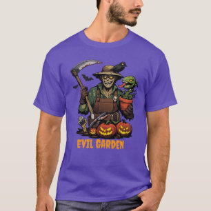 Spooky Halloween evil garden custom text T-Shirt