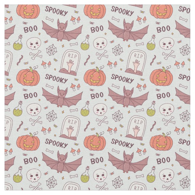 Spooky Halloween Fabric (Close Up)