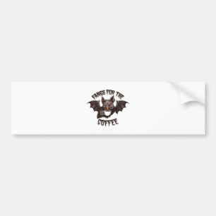 Spooky Halloween Fangs For the Coffee Caffeine  Bumper Sticker
