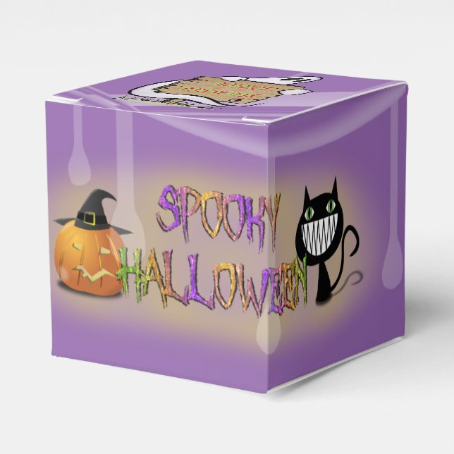 spooky Halloween Favor Box (Front Side)