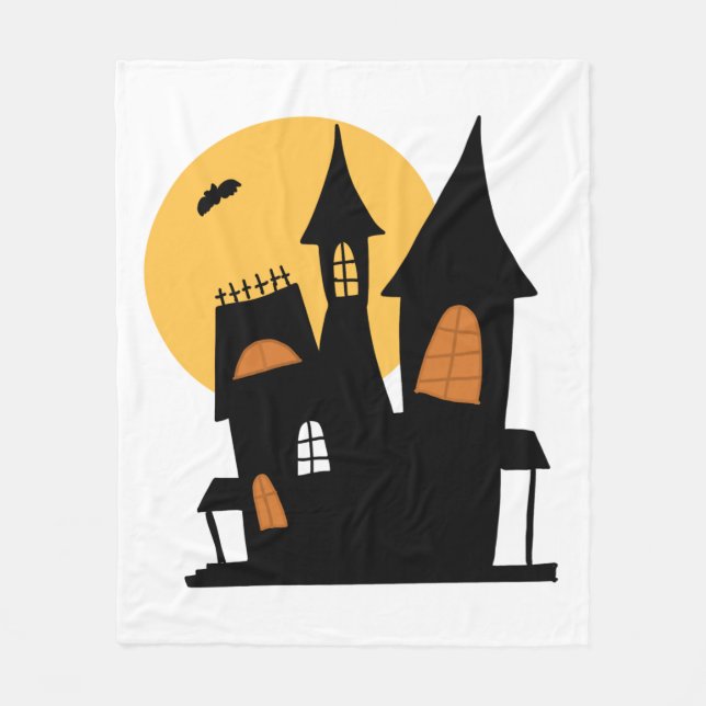 Spooky Halloween Fleece Blanket  (Front)