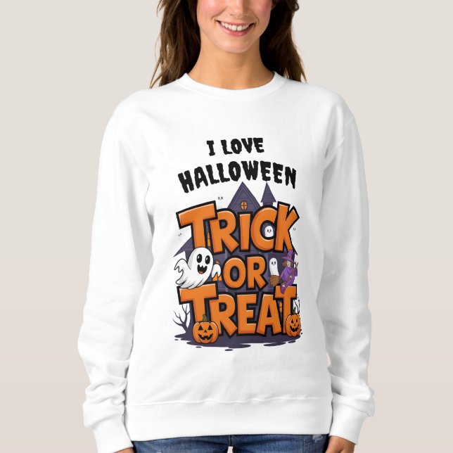 Spooky Halloween fun with candy! Sweatshirt (Front)