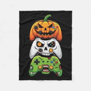 Spooky Halloween Gaming Controller Gifts For Men W Fleece Blanket