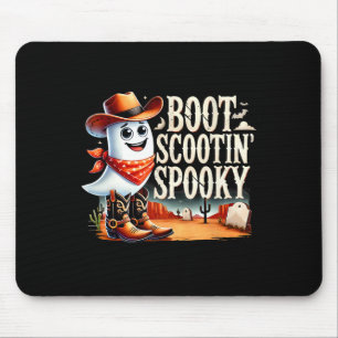 Spooky Halloween Ghost Cowboy Ghost Western Mouse Pad