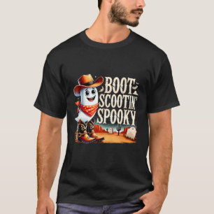 Spooky Halloween Ghost Cowboy Ghost Western T-Shirt