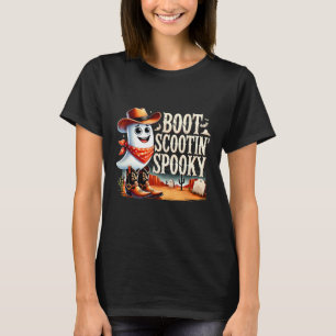 Spooky Halloween Ghost Cowboy Ghost Western  T-Shirt