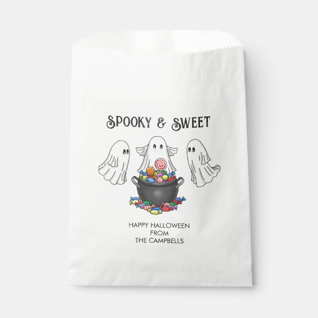 Spooky Halloween Ghost Favour Bag (Front)