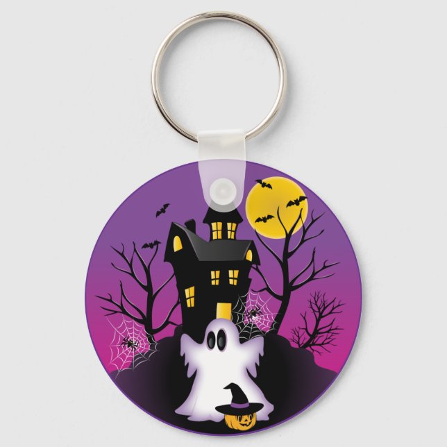 Spooky Halloween Ghost Keychain (Front)