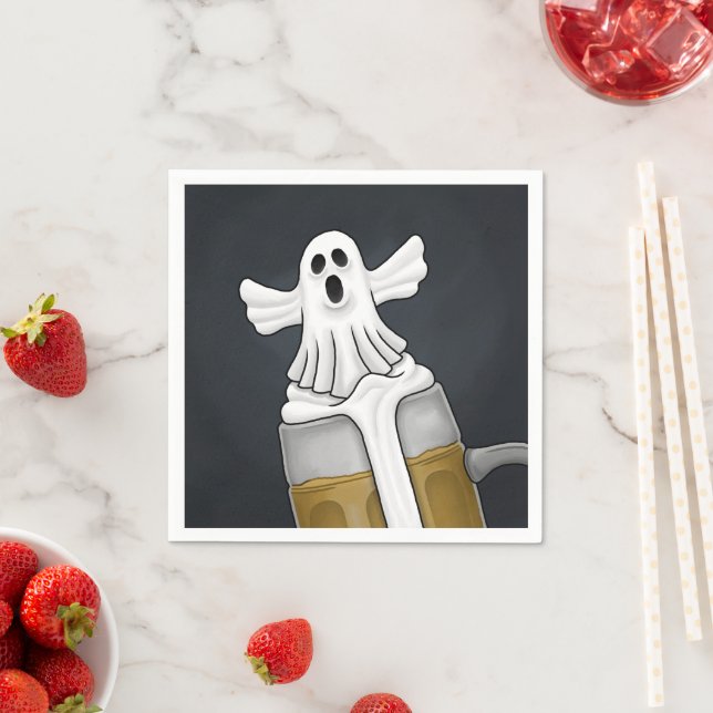 Spooky Halloween Ghost  Napkin (Insitu)