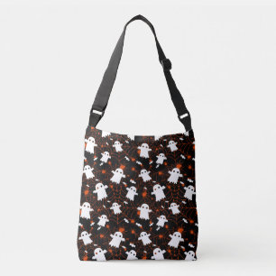 Spooky Halloween Ghost Spiders Candy Crossbody Bag