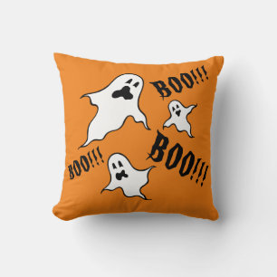 Spooky Halloween Ghosts Throw Cushion