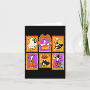 Spooky Halloween Goose Costume Colour Block Funny  Card