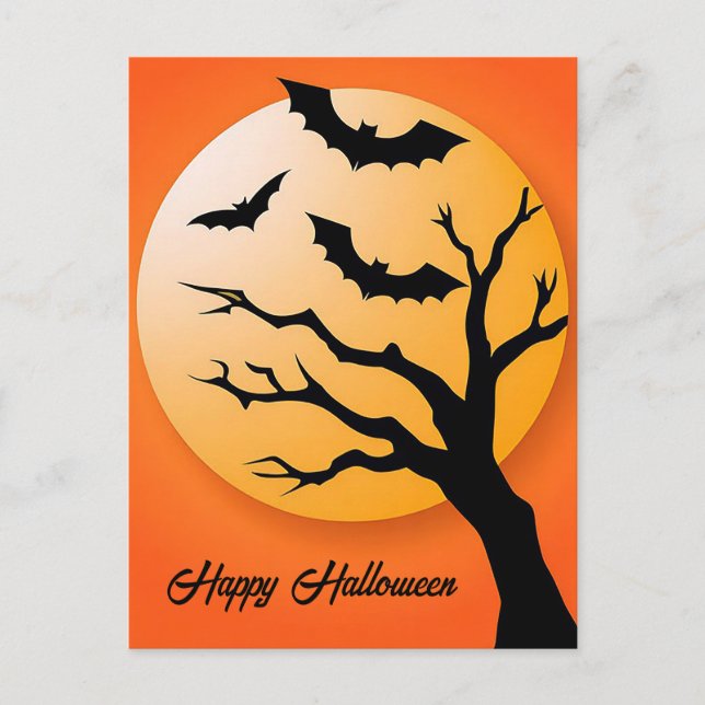 Spooky Halloween Greeting Postcard (Front)