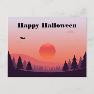 Spooky Halloween Greeting Postcard
