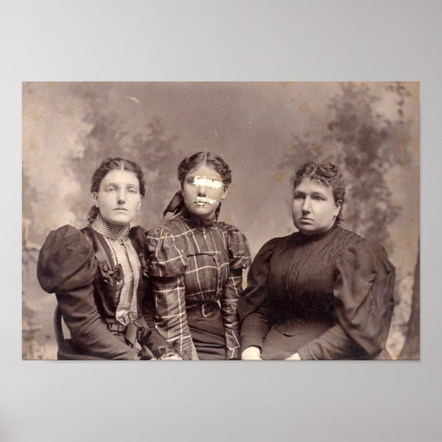 Spooky Halloween Haunted Family Portrait Poster (Front)