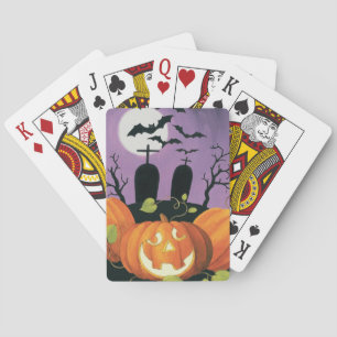 Spooky Halloween Haunted House Playing Cards