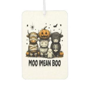 Spooky Halloween Highland Cow Air Freshener