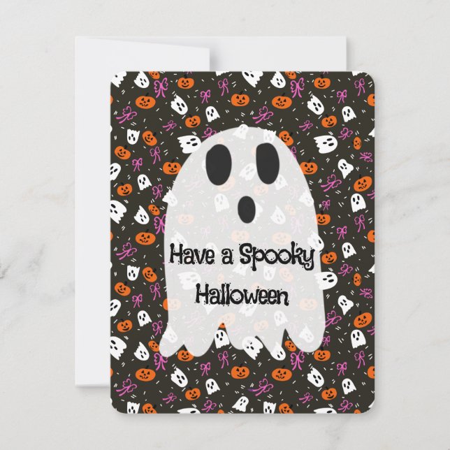 Spooky Halloween  Holiday Card (Front)