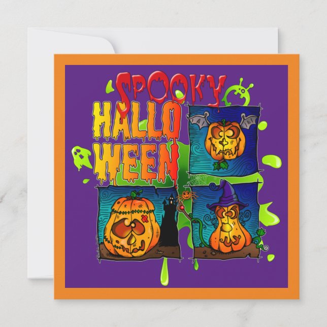 Spooky Halloween Holiday Card (Front)