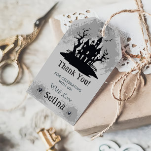 Spooky Halloween House Ghost Birthday Party  Gift Tags